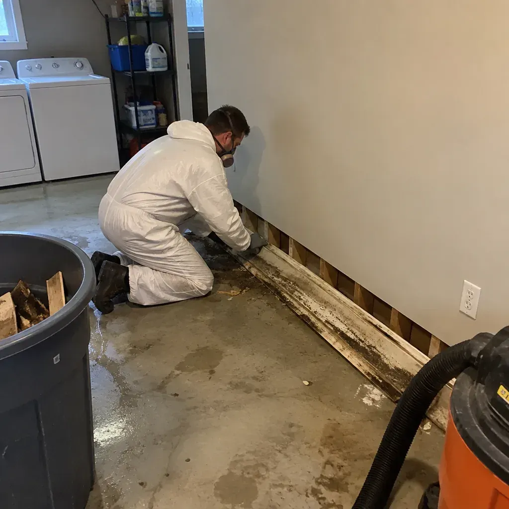 Belongings after a sewer backup in Maple Grove, MN